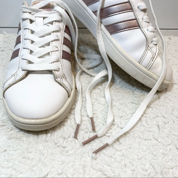 adidas Advantage Sneakers White Metallic - Size 7.5 - Picture 4 of 13